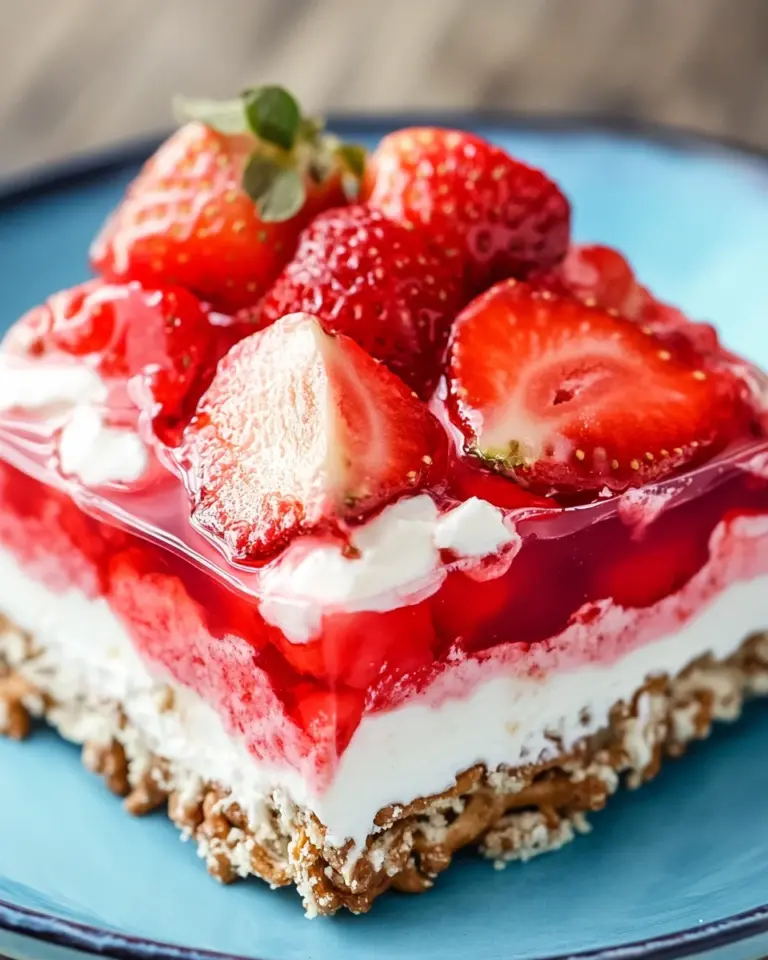Strawberry Pretzel Jello Salad