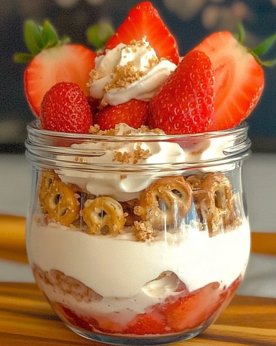Strawberry Pretzel Salad Parfaits Strawberry