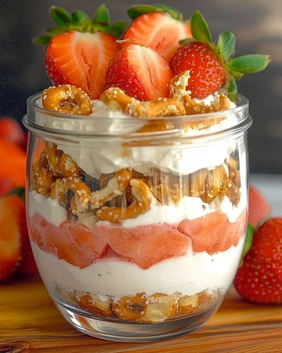 Strawberry Pretzel Salad Parfaits Strawberry