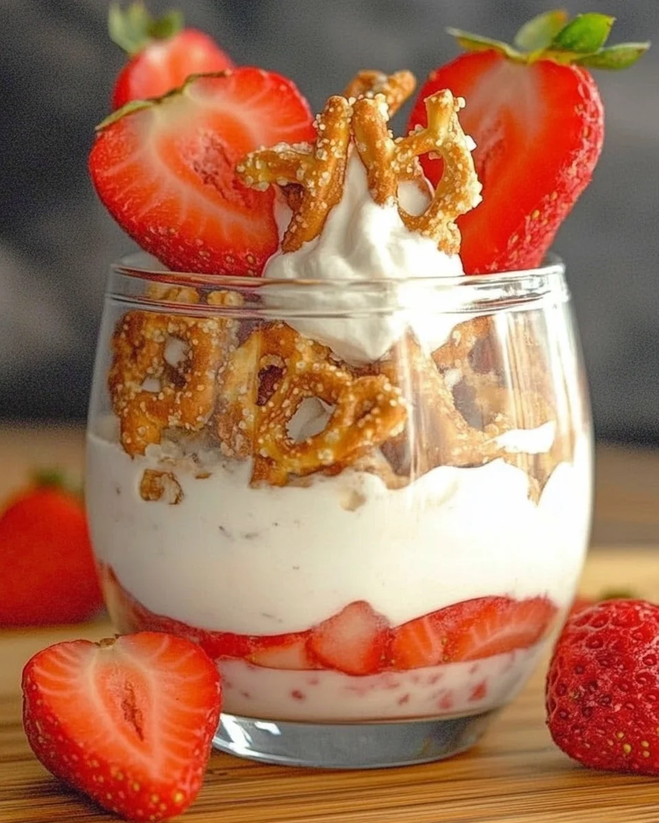 Strawberry Pretzel Salad Parfaits Strawberry