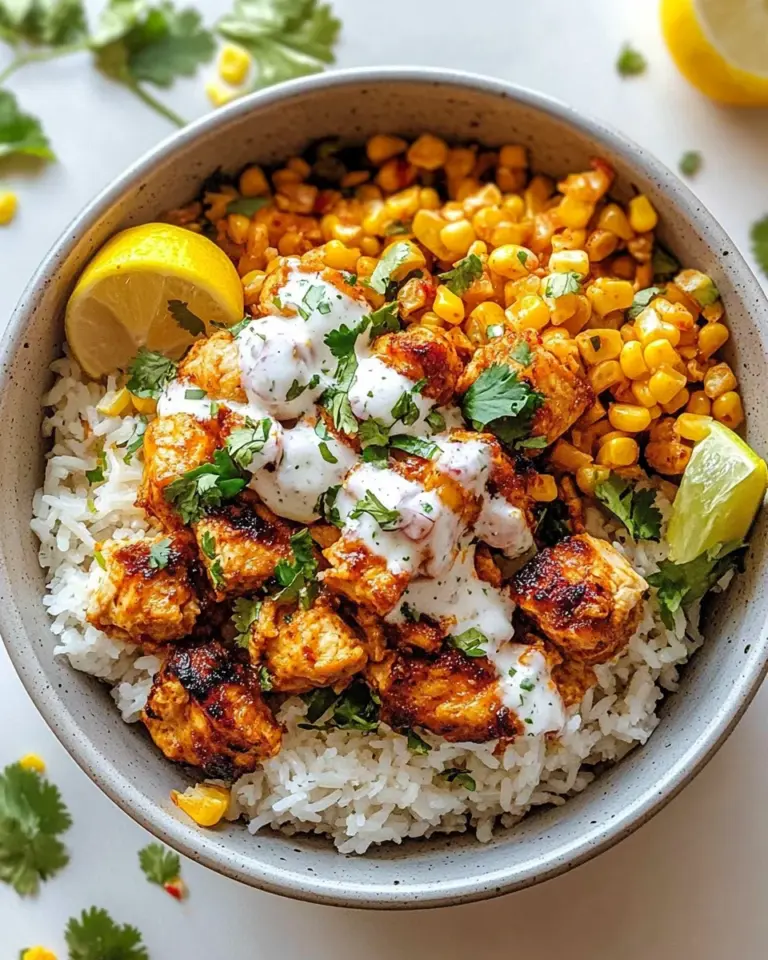 Street Corn Chicken Rice Bowl