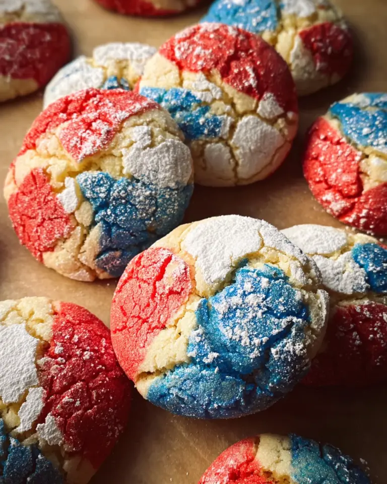 4th of July Crinkle Cookies