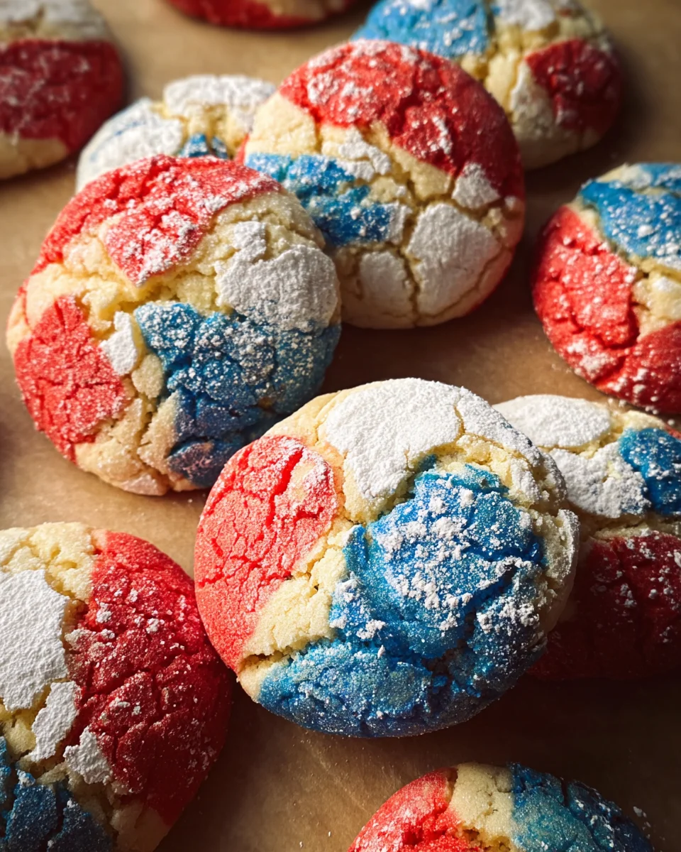 4th of July Crinkle Cookies