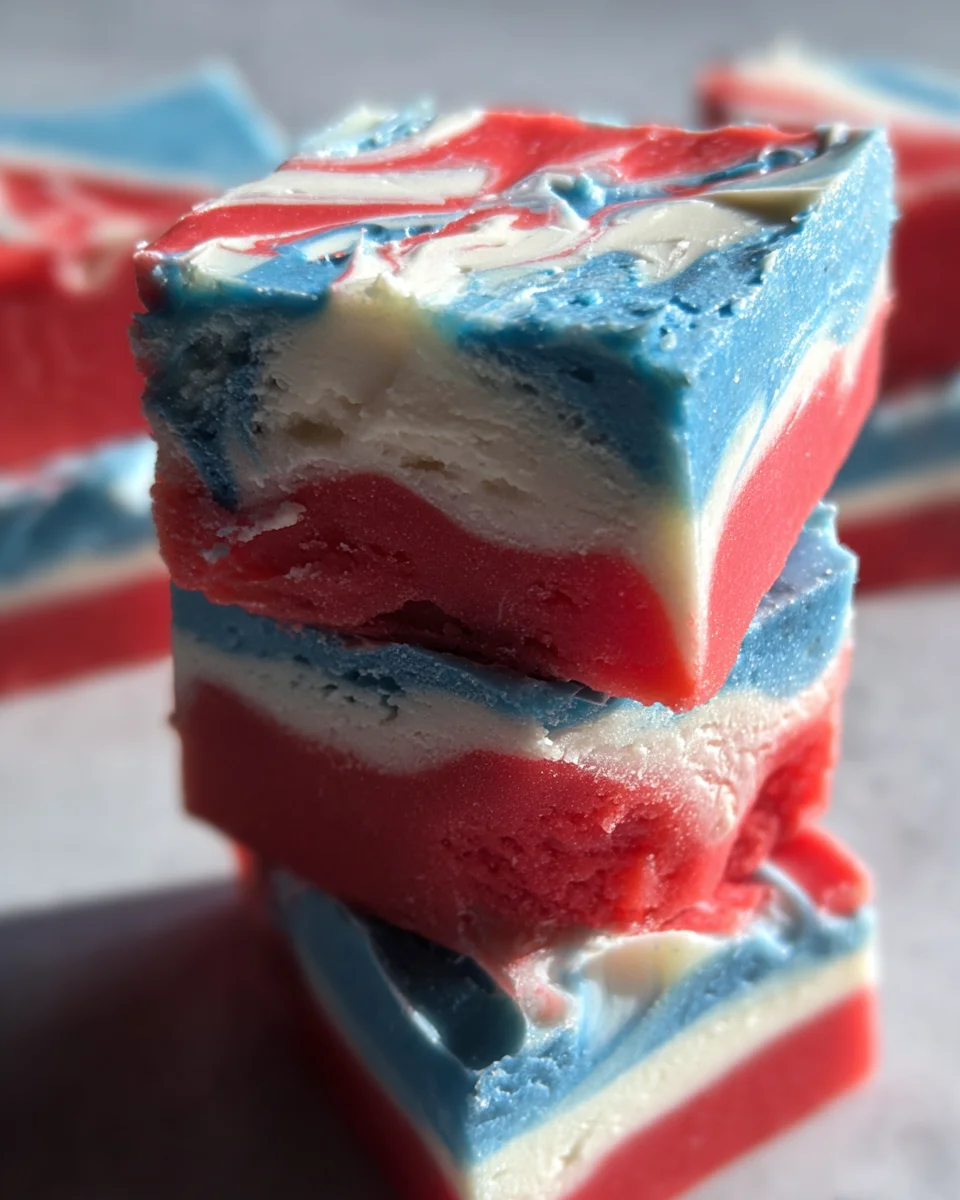 4th of July Tie Dyed Fudge 4th
