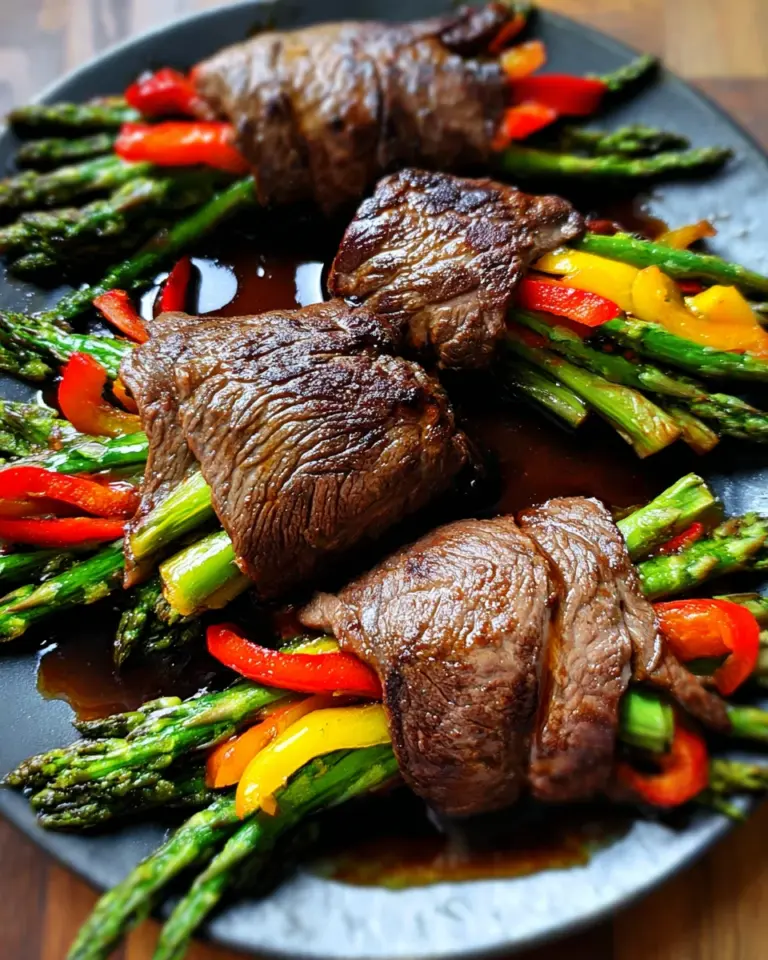 Air Fried Steak and Asparagus Bundles