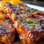 Baby Back Ribs with Balsamic-Peach BBQ Sauce Baby Back Ribs with Balsamic-Peach BBQ Sauce
