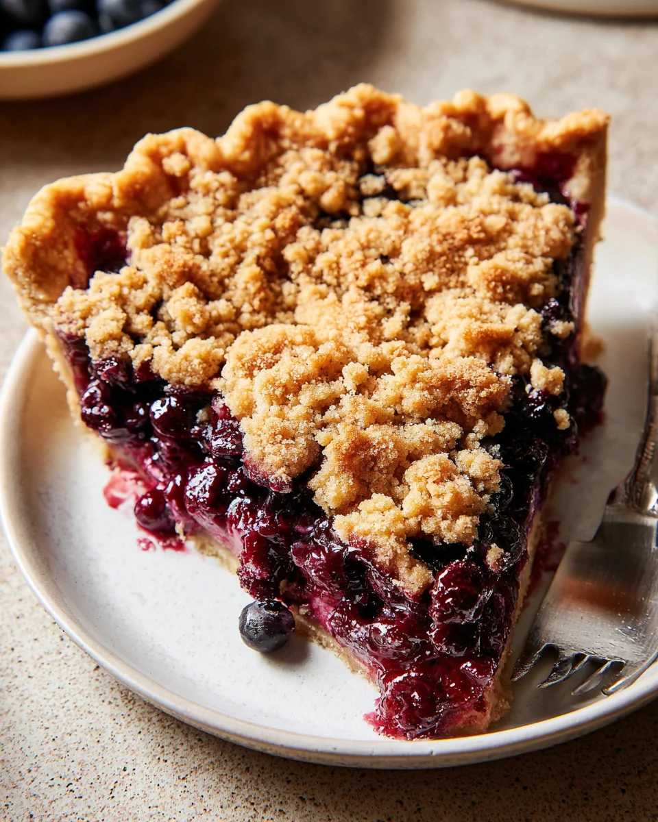 Blueberry Crumble Pie Blueberry