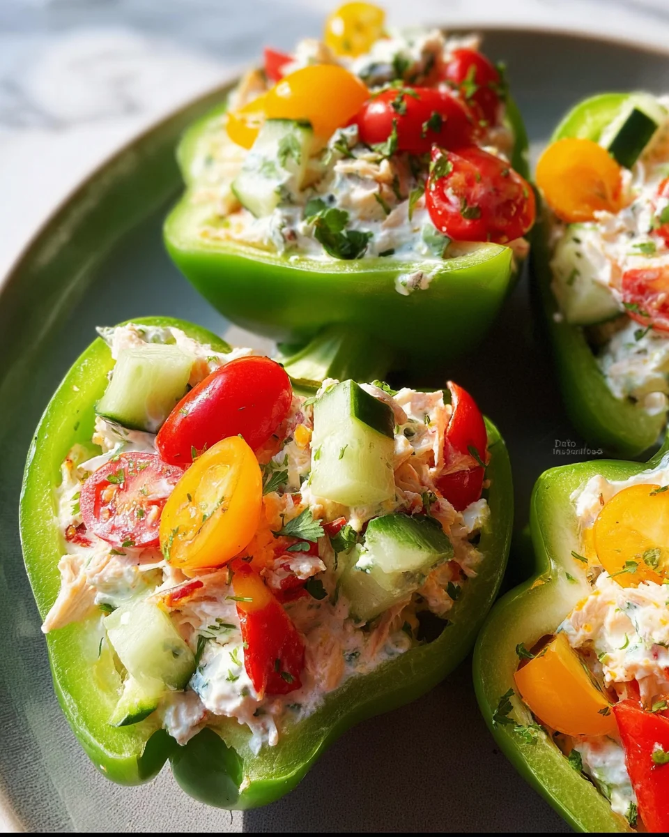 Greek Yogurt Chicken Salad Stuffed Peppers Greek