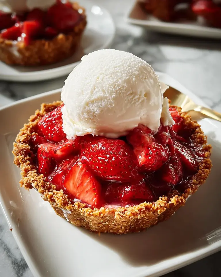 Mini Strawberry Ice Cream Pies