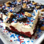 No Bake Fireworks Oreo Cheesecake bars No Bake Fireworks Oreo Cheesecake bars
