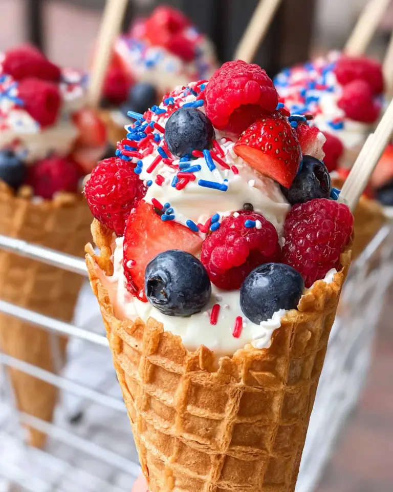 Patriotic Fruit Cones