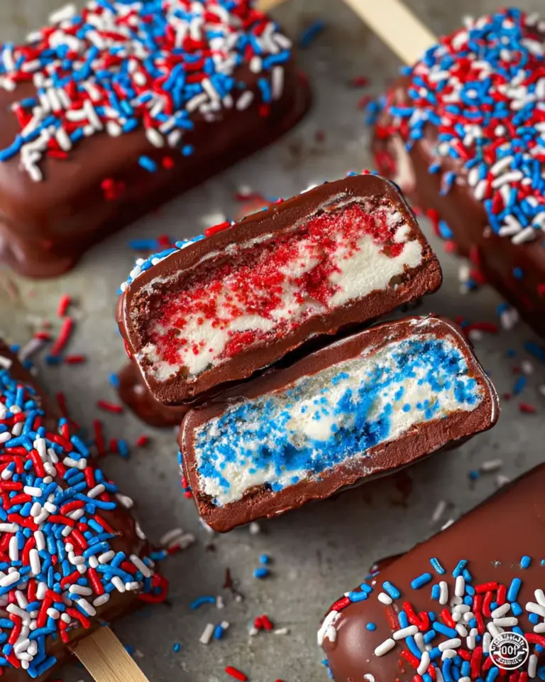 Patriotic Mini Ice Cream Sandwiches