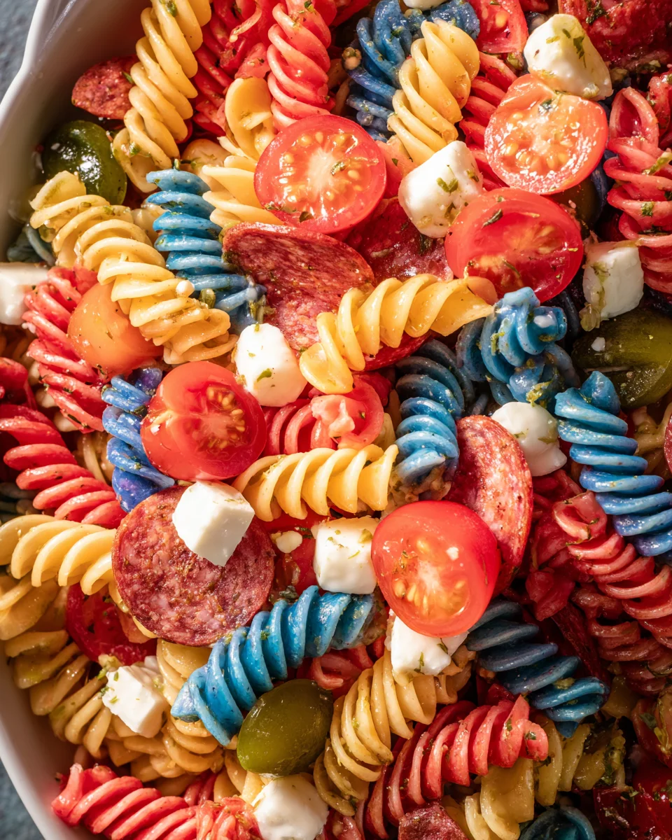 Red White And Blue Pasta Salad Red