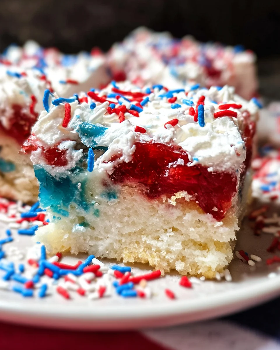 Red, White, & Blue Poke Cake