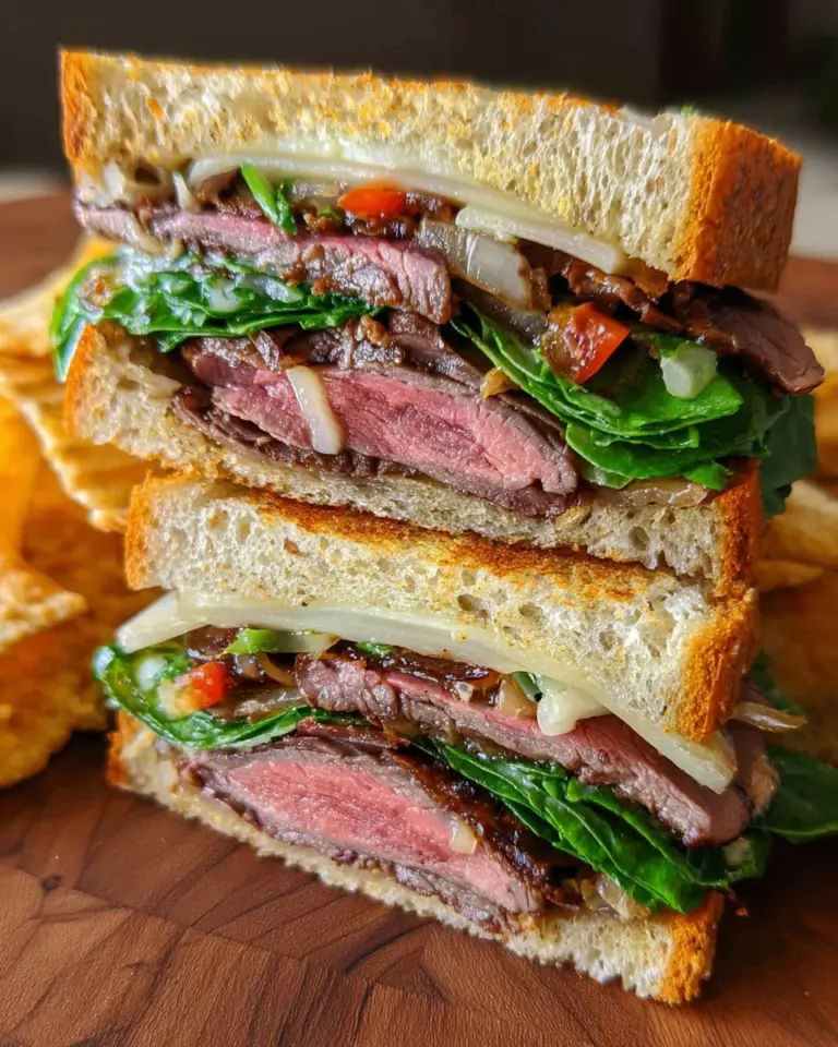 Roast Beef Sandwiches with Lettuce and Onions