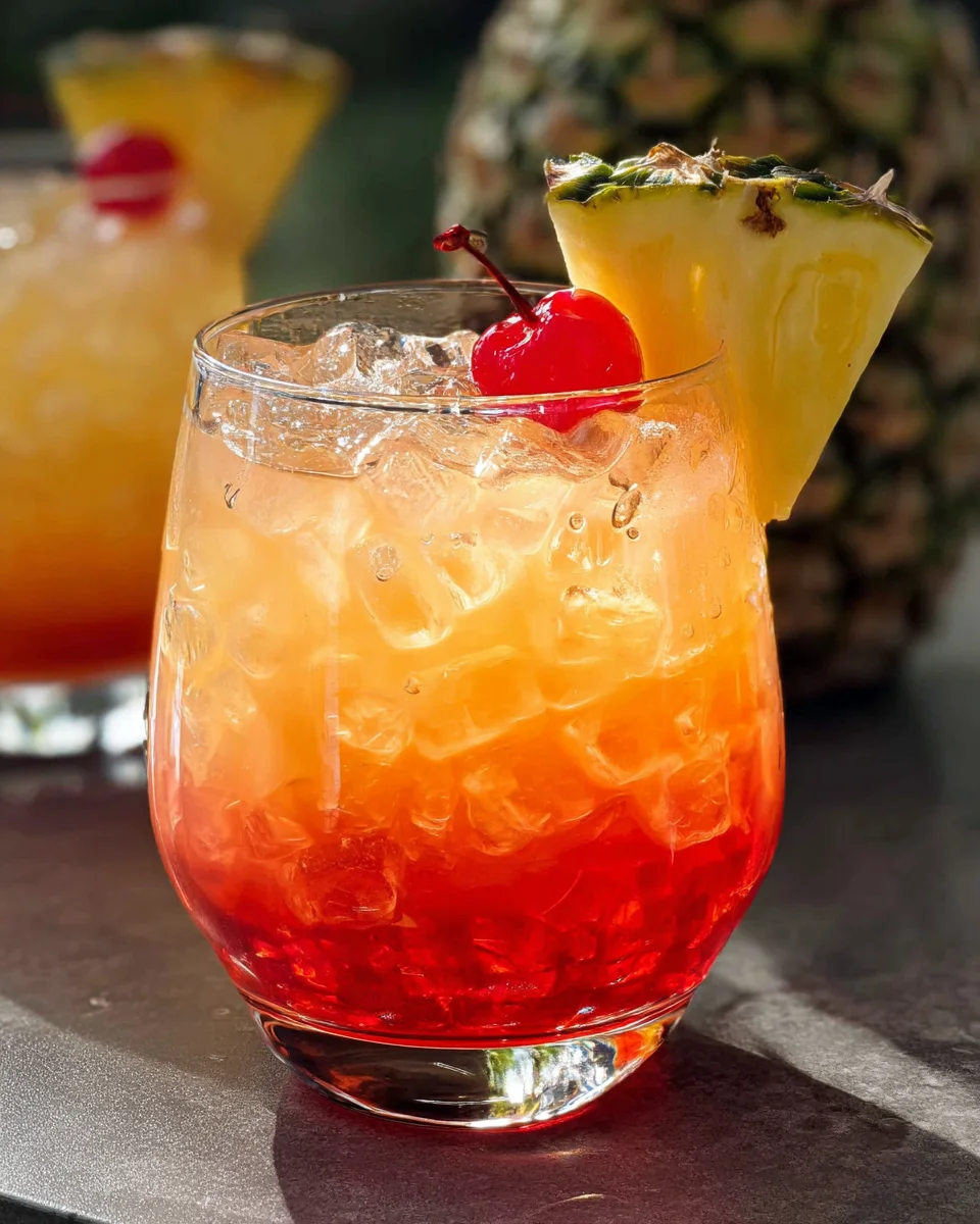 Rum-Less Rum Punch Mocktail Rum-Less