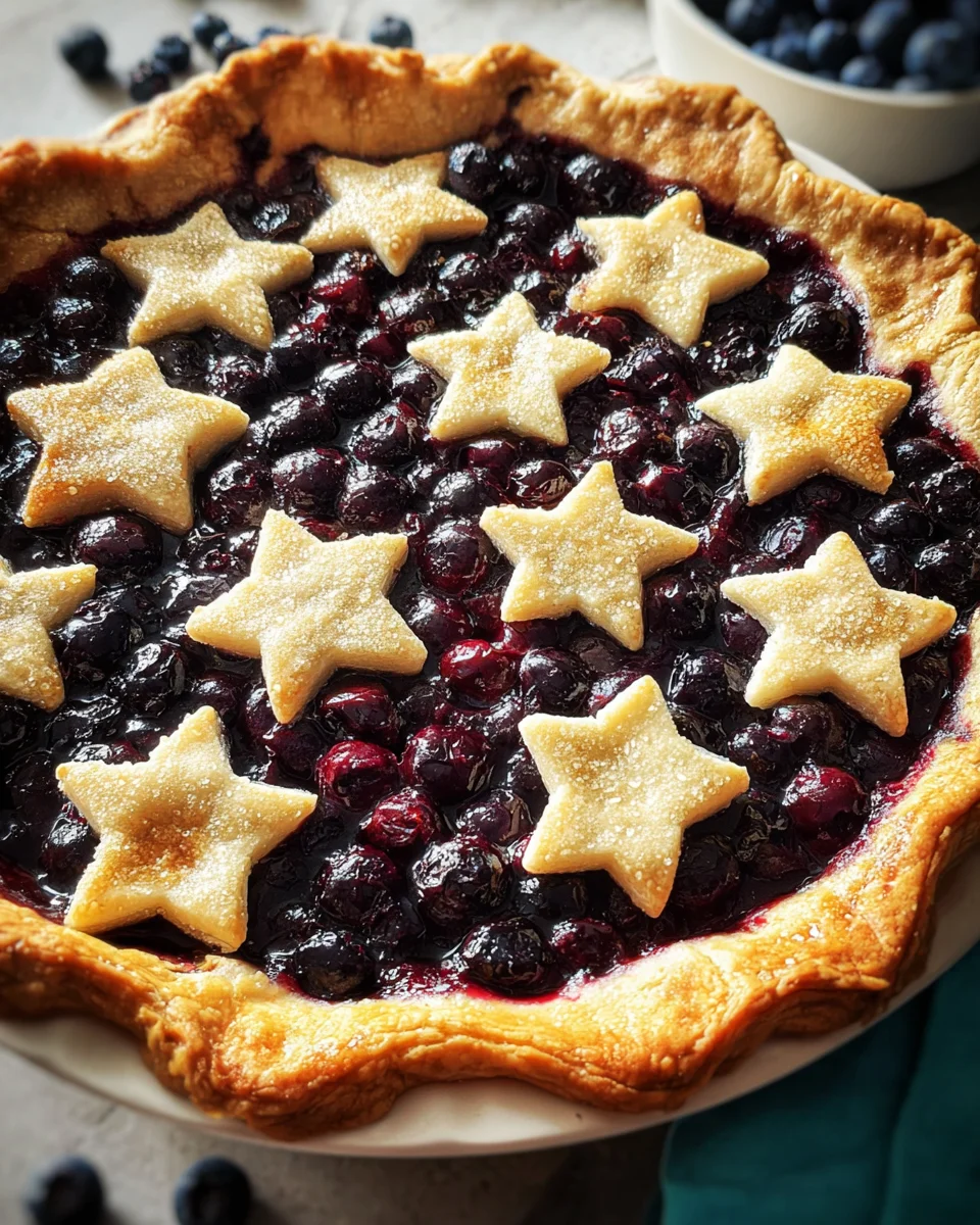 Star-Studded Blueberry Pie