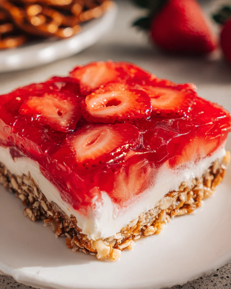 Strawberry Pretzel Salad Strawberry
