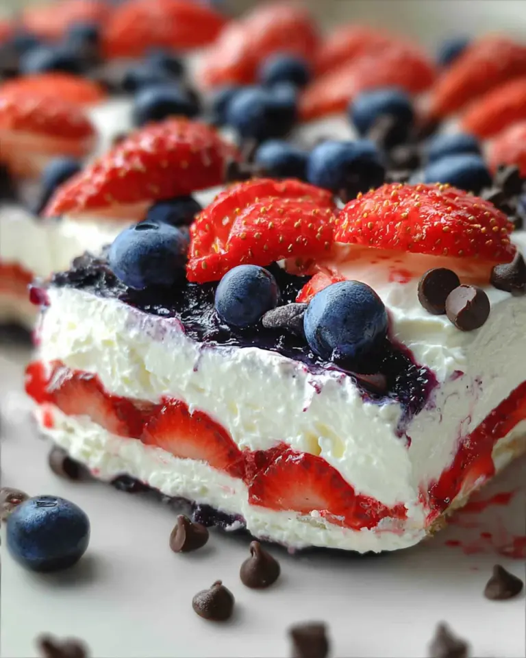 Summer Berry Jello Lasagna