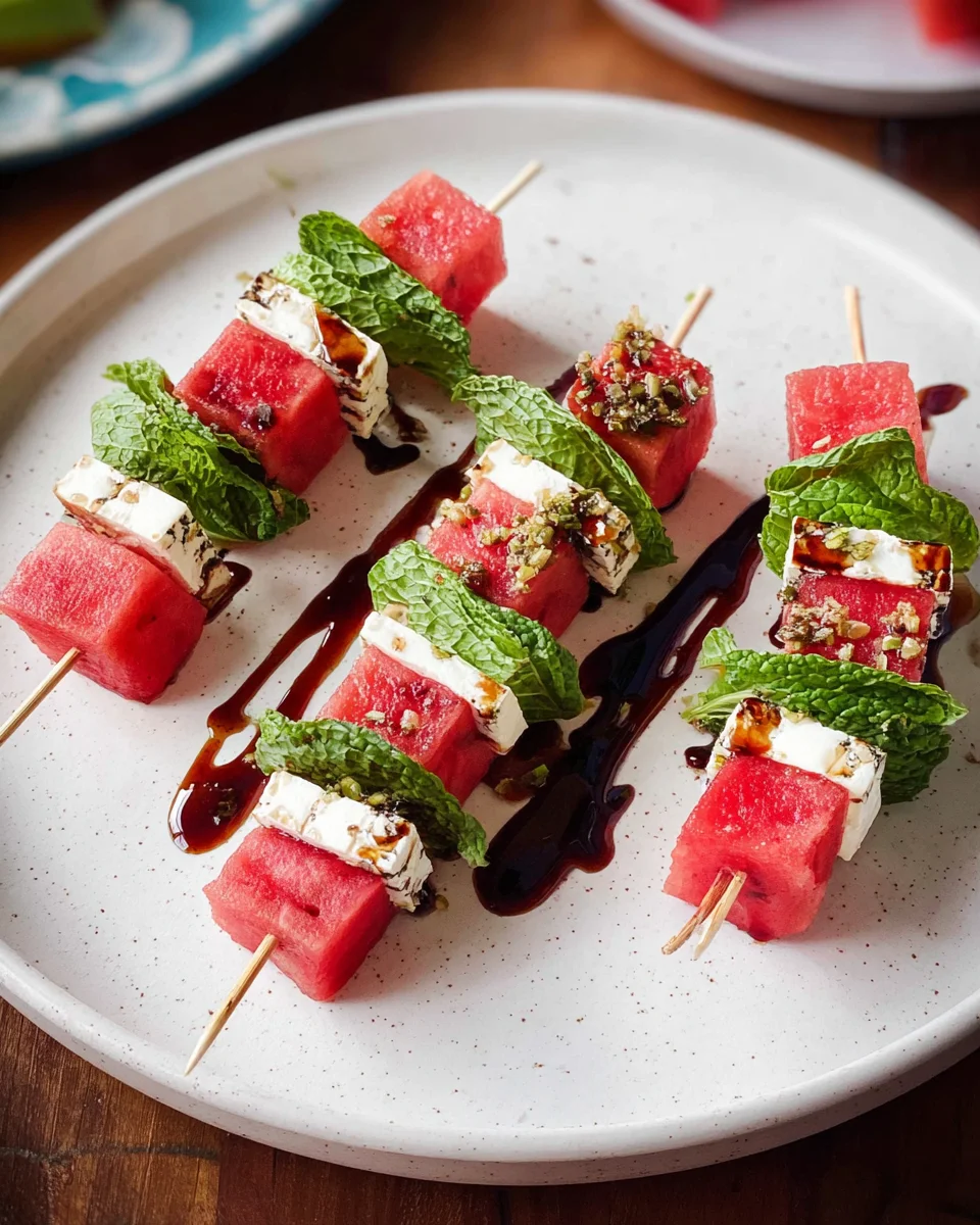 Watermelon-Feta Skewers Watermelon-Feta