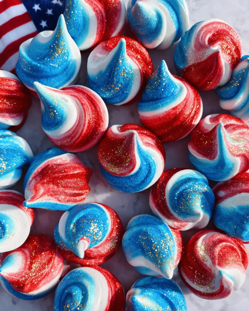 patriotic meringue cookies patriotic