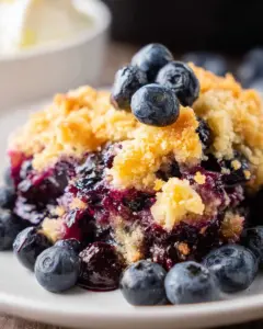 4 Ingredient Blueberry Cobbler