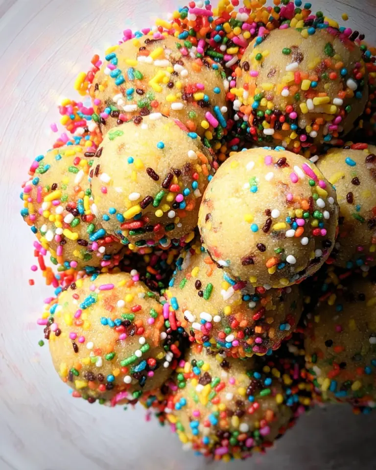 Applesauce Birthday Cake Protein Balls