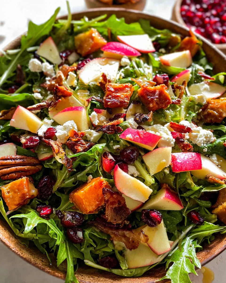Autumn Salad with Apple Cider Vinaigrette Autumn