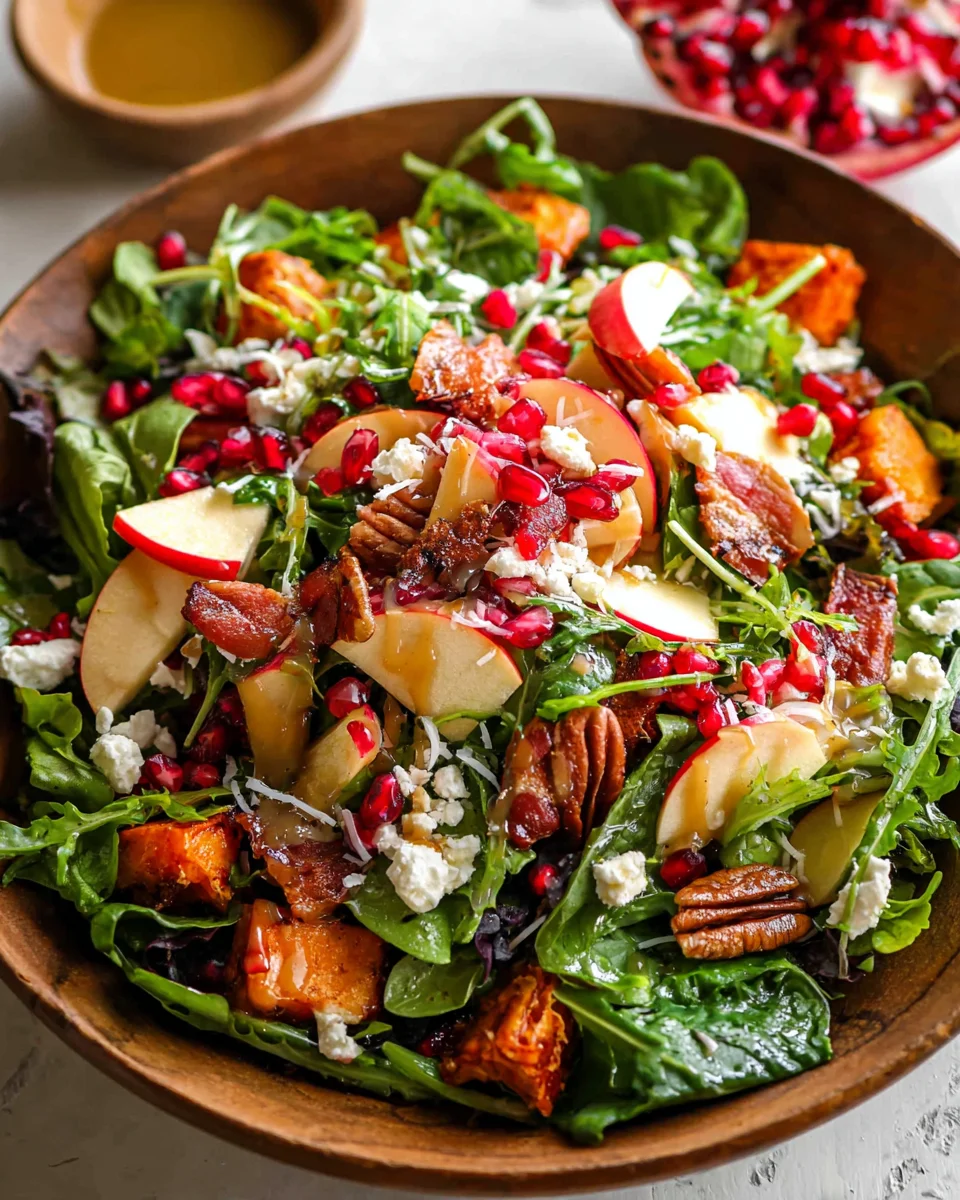 Autumn Salad with Apple Cider Vinaigrette Autumn
