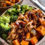 BBQ Chicken & Roasted Sweet Potato Bowls