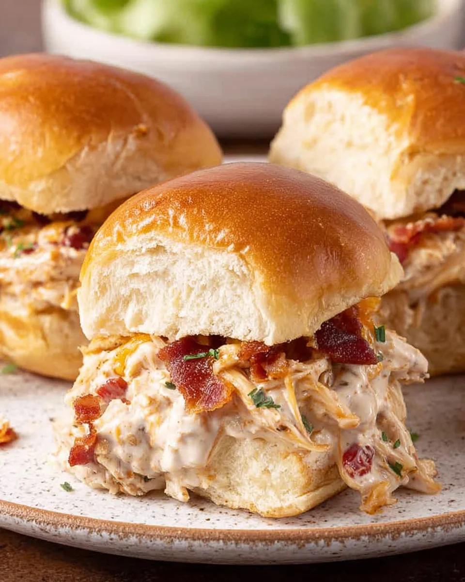 Bacon Ranch BBQ Chicken Sliders Bacon