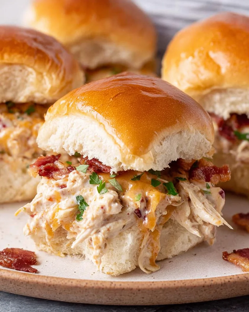 Bacon Ranch BBQ Chicken Sliders Bacon