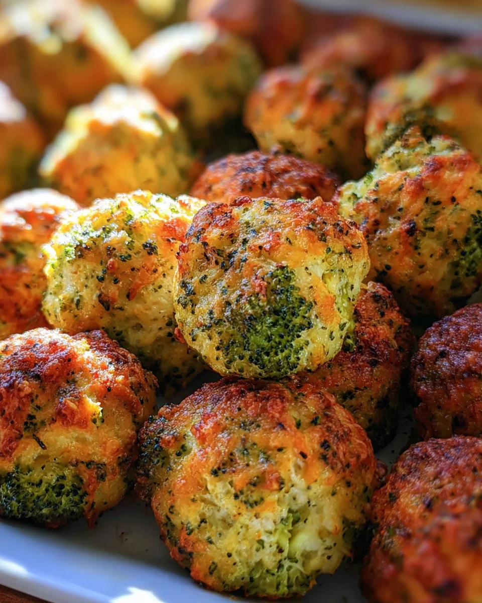 Baked Broccoli Cheese Balls 20 Baked