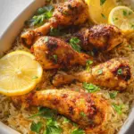 Baked Chicken Legs and Rice