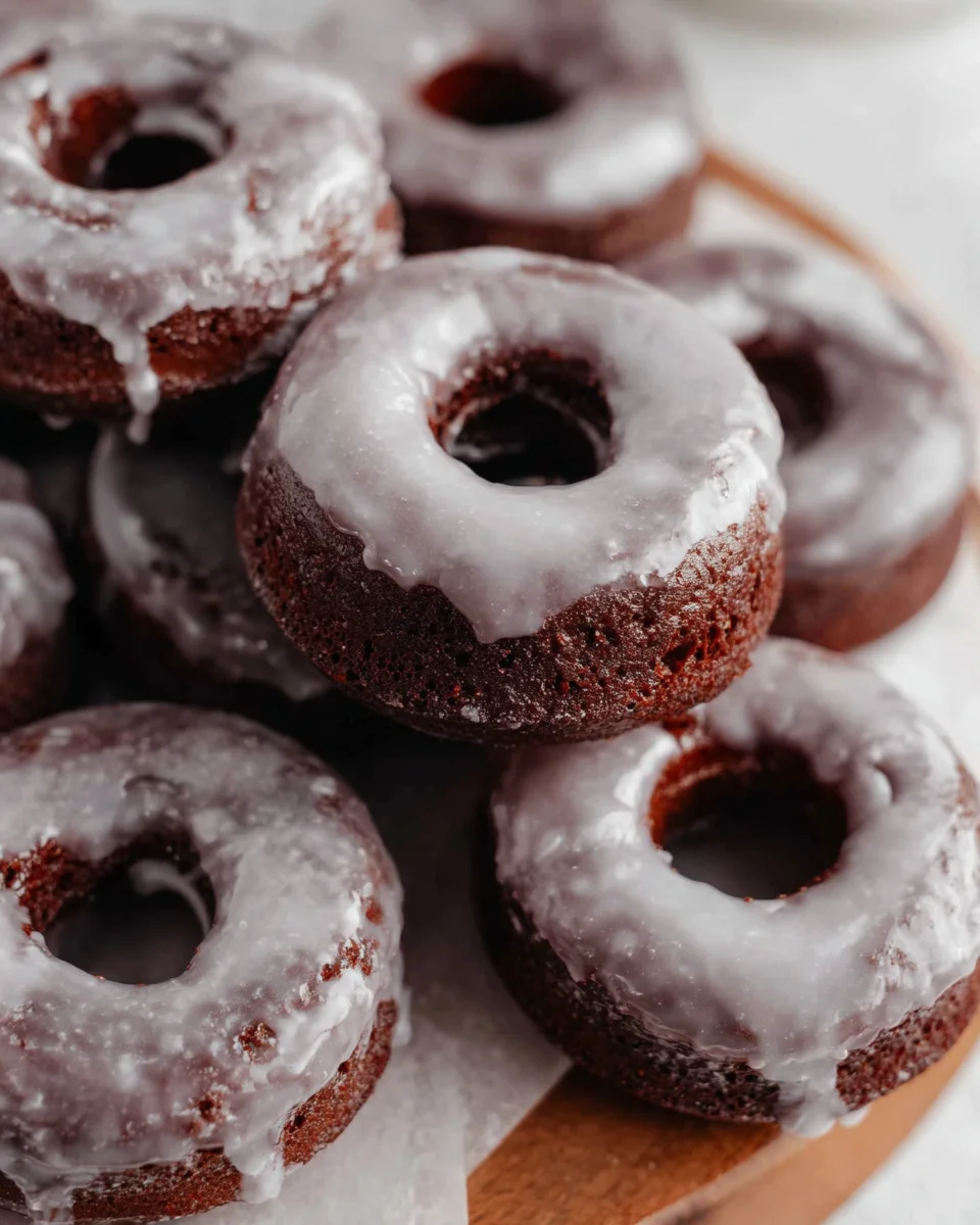 Baked Chocolate Cake Doughnuts