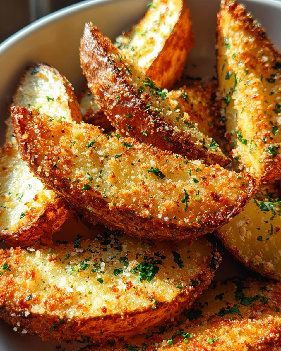 Baked Garlic Parmesan Potato Wedges Baked