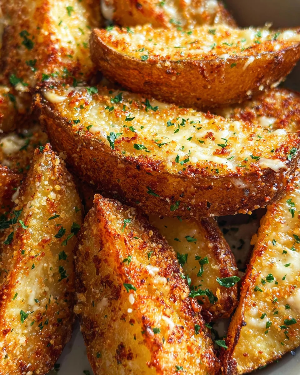 Baked Garlic Parmesan Potato Wedges Baked
