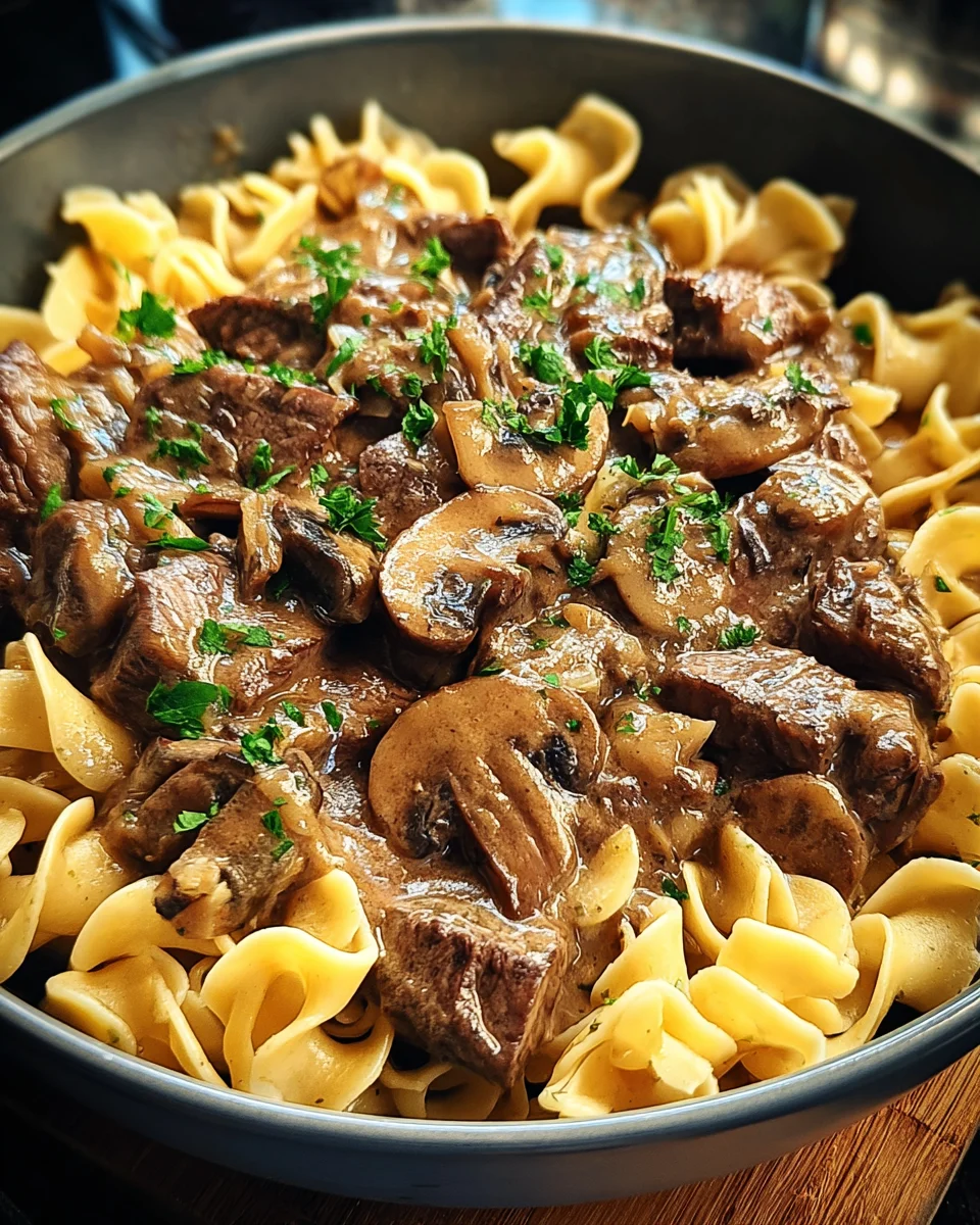 Beef Stroganoff with Egg Noodles Beef