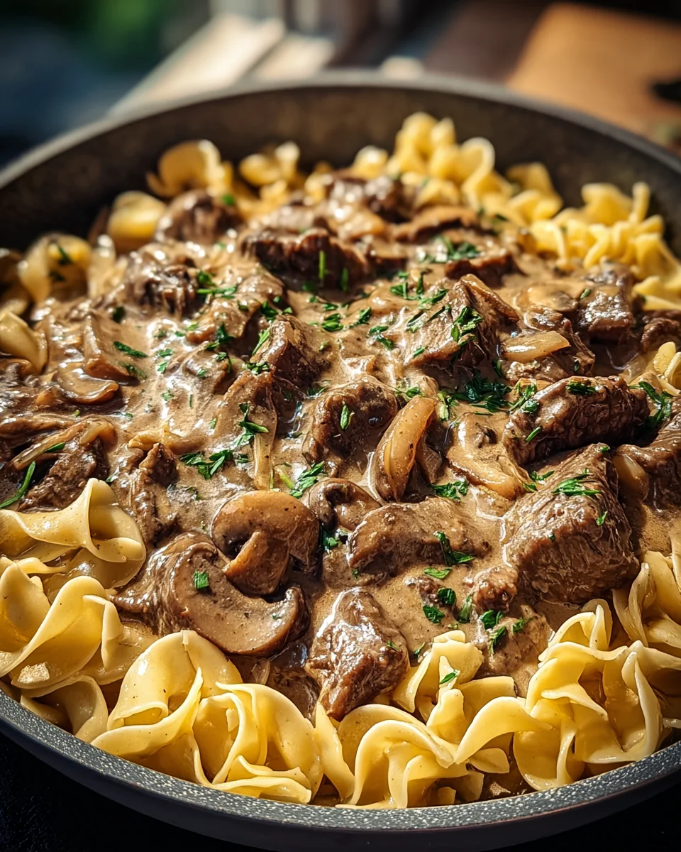 Beef Stroganoff with Egg Noodles Beef