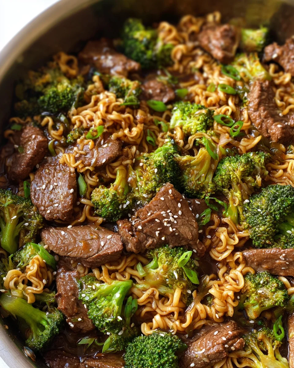 Beef and Broccoli Ramen Stir Fry Beef