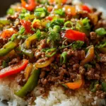 Beef and Pepper Rice Bowl Beef and Pepper Rice Bowl