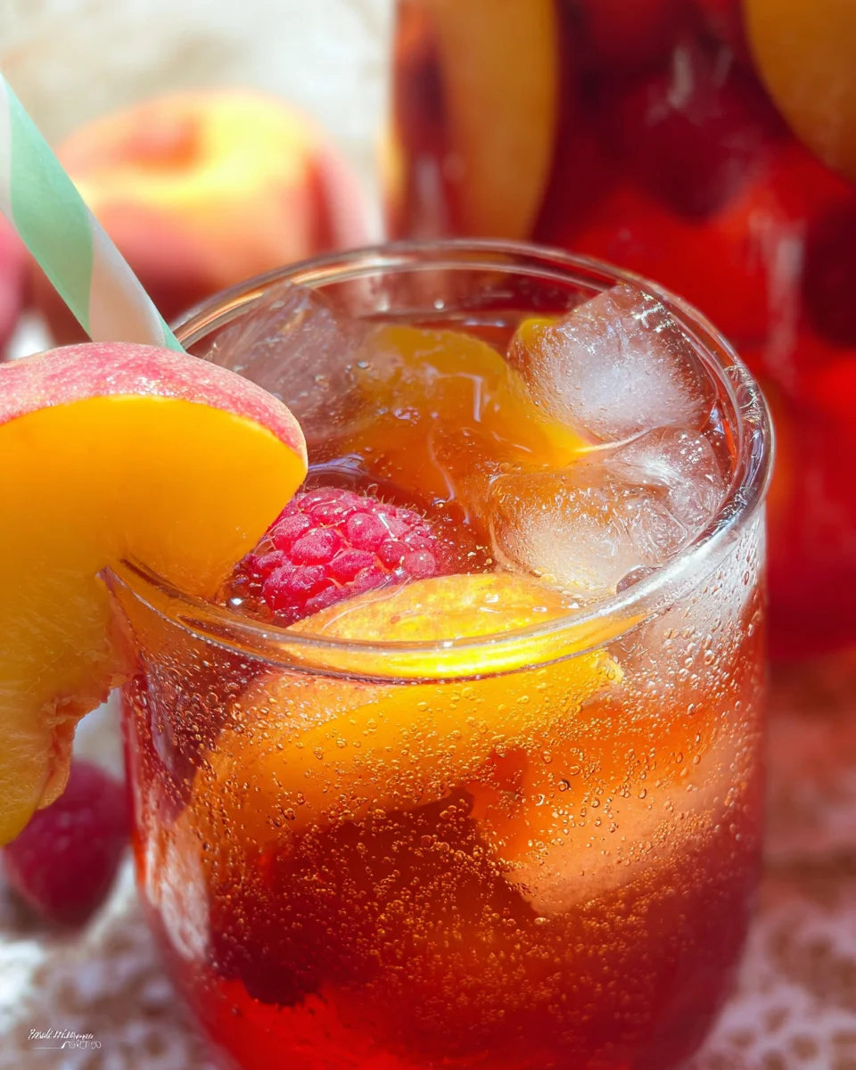 Bellini Peach Raspberry Iced Tea Bellini