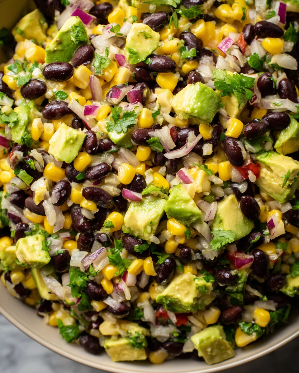 Black Bean Corn Avocado Salad Black