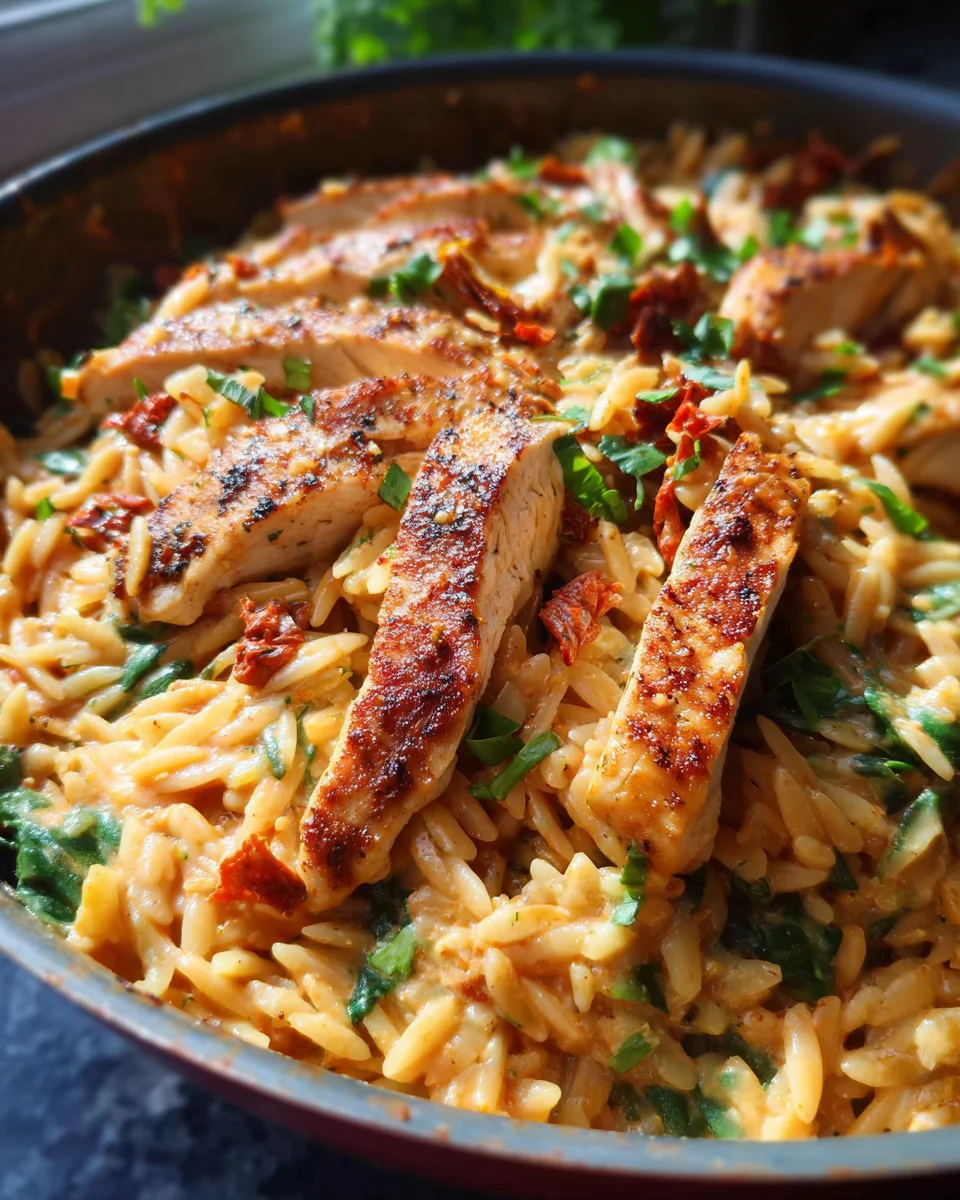 Cajun Chicken Orzo Cajun
