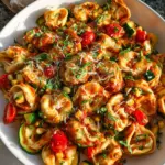 Cheese Tortellini with Summer Veggies