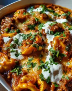 Cheesy Beef Enchilada Tortellini
