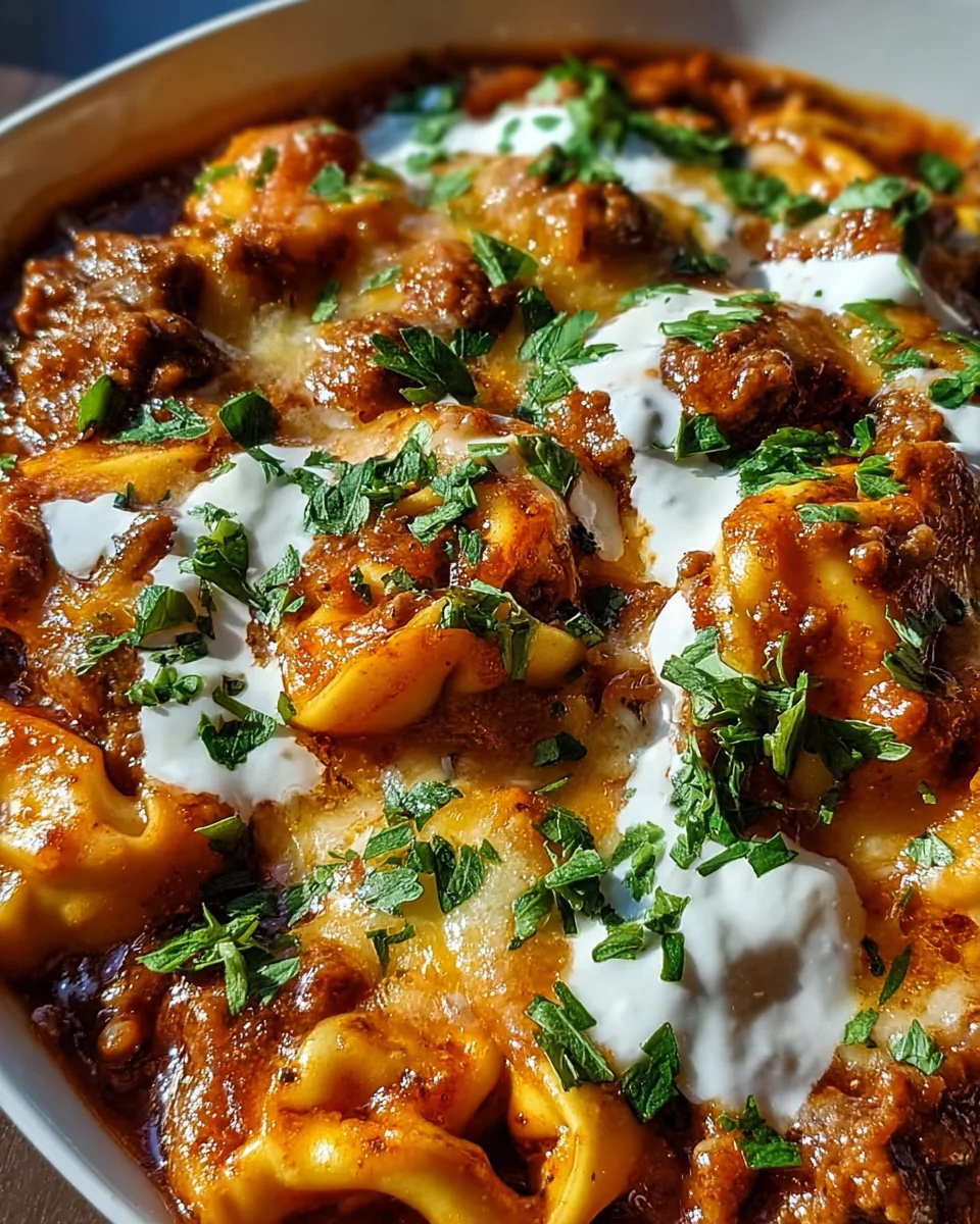 Cheesy Beef Enchilada Tortellini Cheesy Beef Enchilada Tortellini