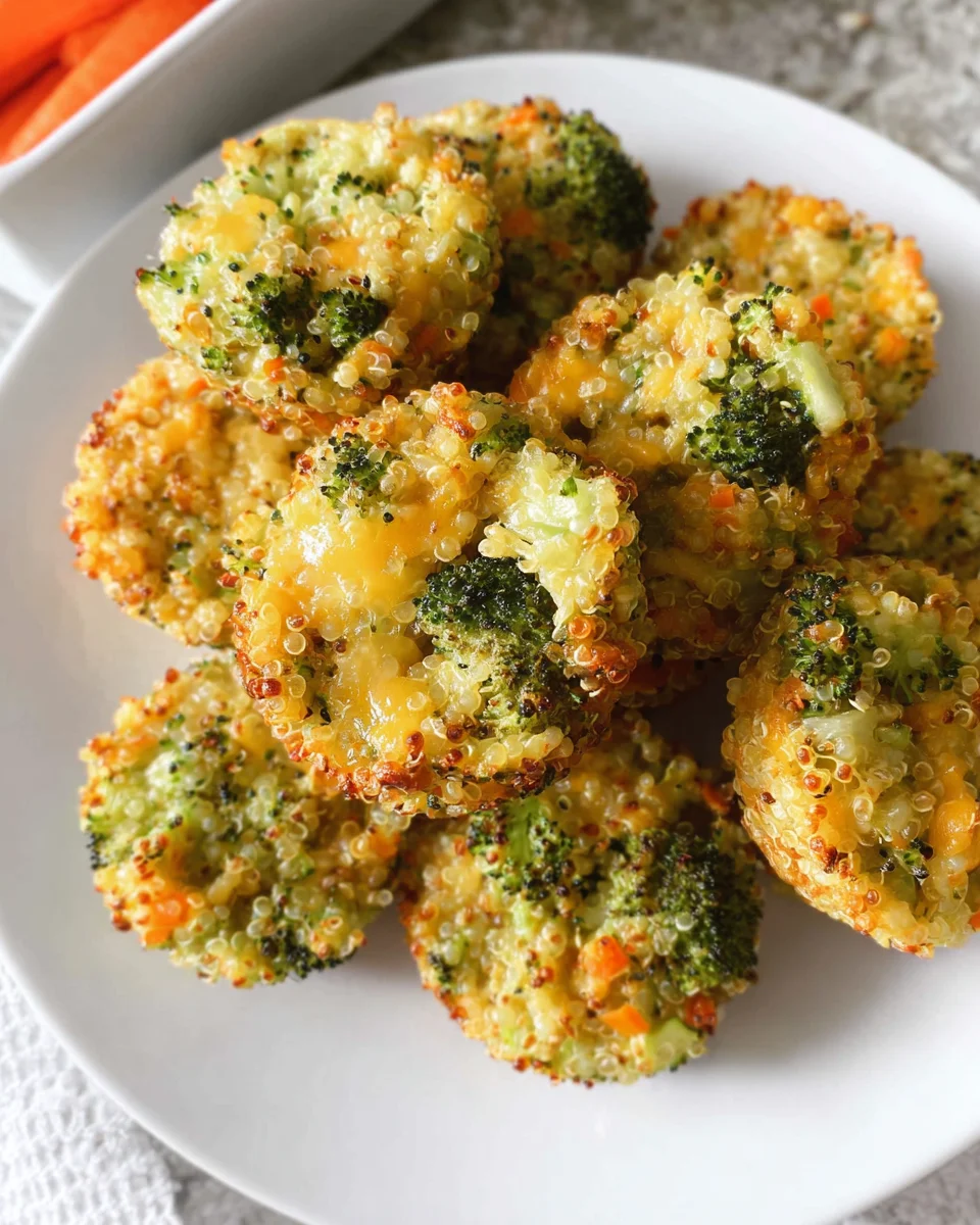 Cheesy Broccoli Quinoa Bites