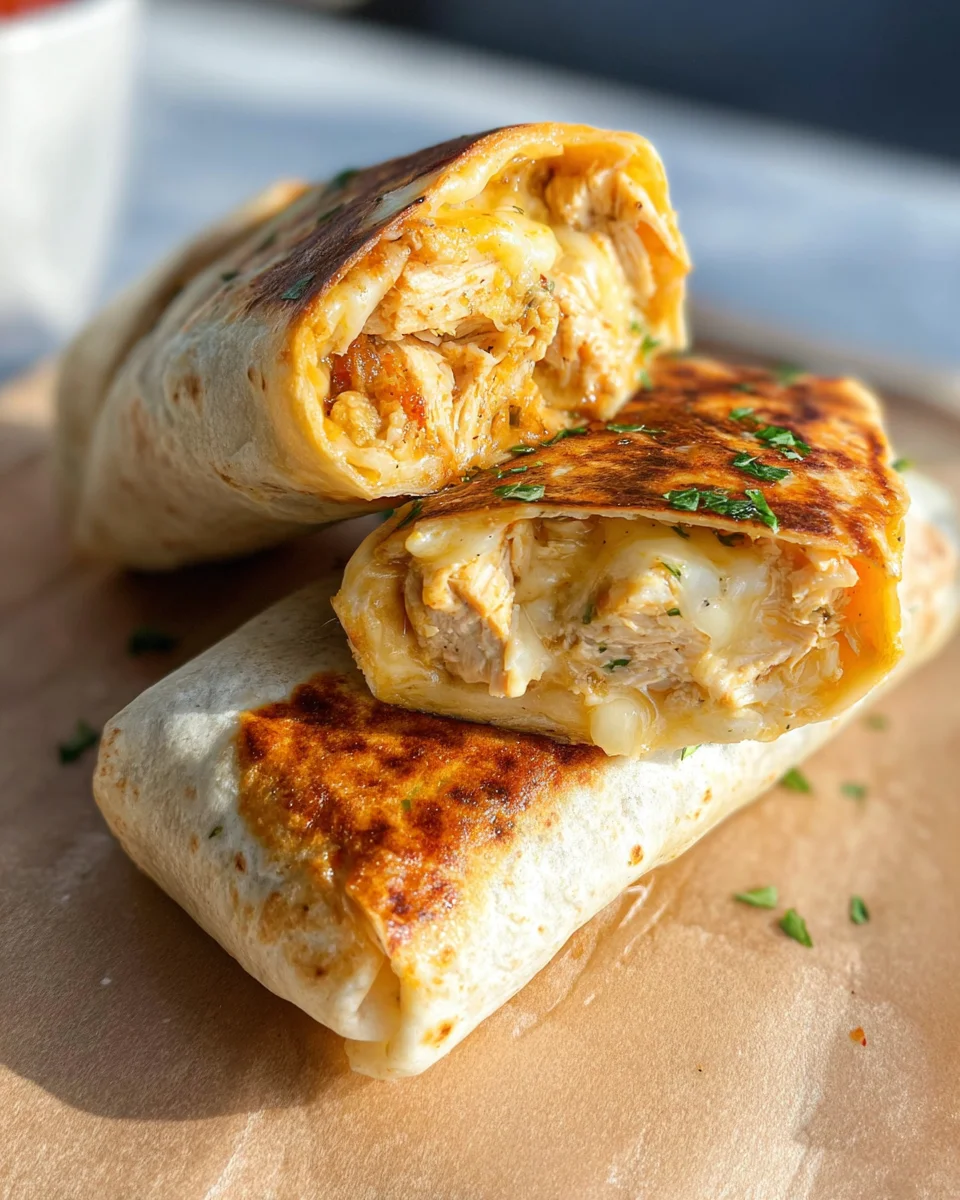 Cheesy Garlic Chicken Wraps 22 Cheesy Garlic Chicken Wraps
