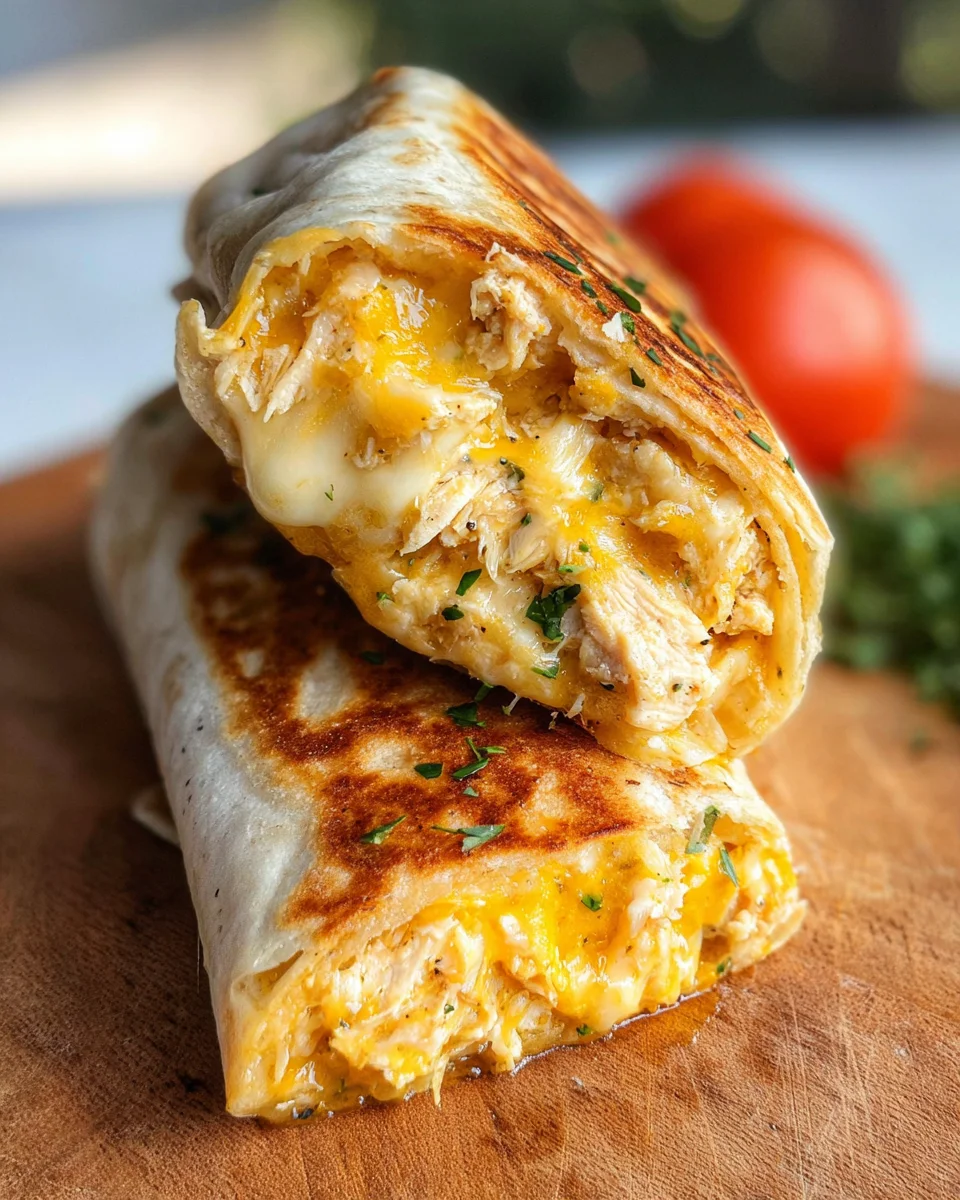 Cheesy Garlic Chicken Wraps 23 Cheesy